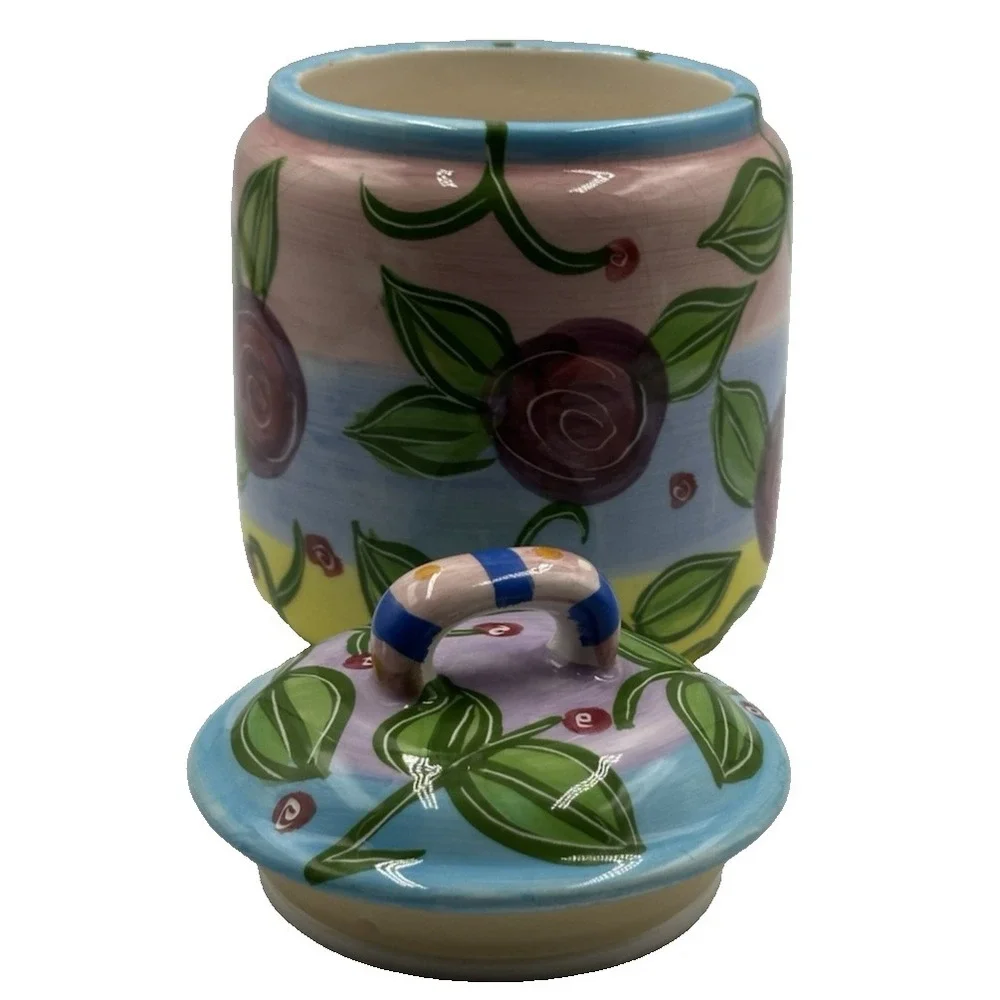 Porcelin‎ Ceramic Jar by Chaleur Karen Gelff with lid 6